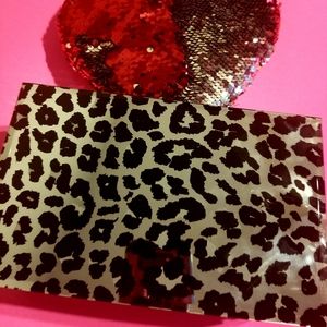 Glass mirror tiger print vanity box